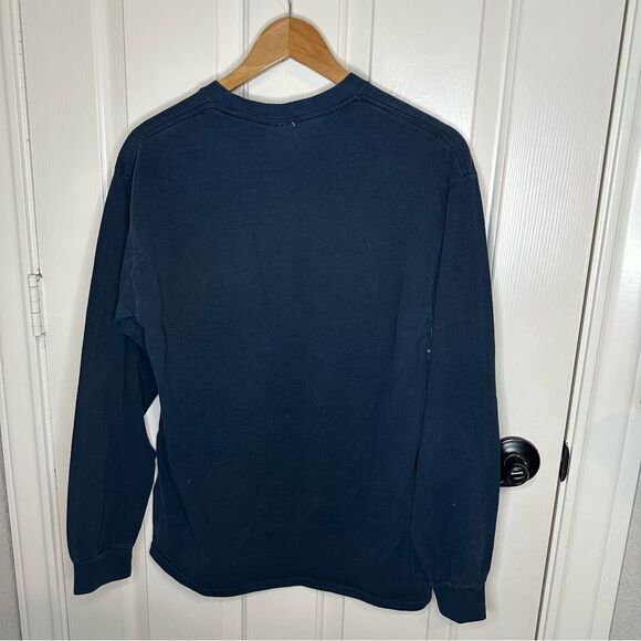 Y2K Easy Riders Pow Mia Navy Blue Eagle Motorcycle All Over Print Long Sleeve M - Picture 3 of 8